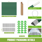 Gardynex 72 PCS Garden Hoops Greenhouse Hoops, Durable Plastic Coated Fiberglass Garden Tunnel for Raised Beds, DIY Plant Support Stakes for Garden Netting & Row Cover, Rust-Free Frames