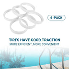 (6-Pack) The Exact Pool Cleaner Tire Replacement - Compatible with Polaris 180, 280, 360, 380, C10 and C-10 | Made of Premium, Heavy Duty Rubber - Improving The Parts Life Cycle by 50%