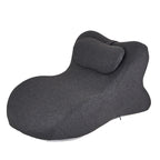 27° Angle Perfect Position Ergonomic Memory Foam Wedge Pillow, Provides Waist and Neck Contoured Support (Dark Gray)