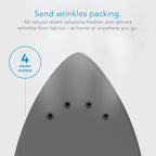 Steamfast SF-710 Mini Steam Iron, Non-Stick Sole Plate, Foldable Handle, 45 Second Heat Up Time, Cord Storage, Portable, 6-Foot Power Cord, Chemical-Free Steam Power, White