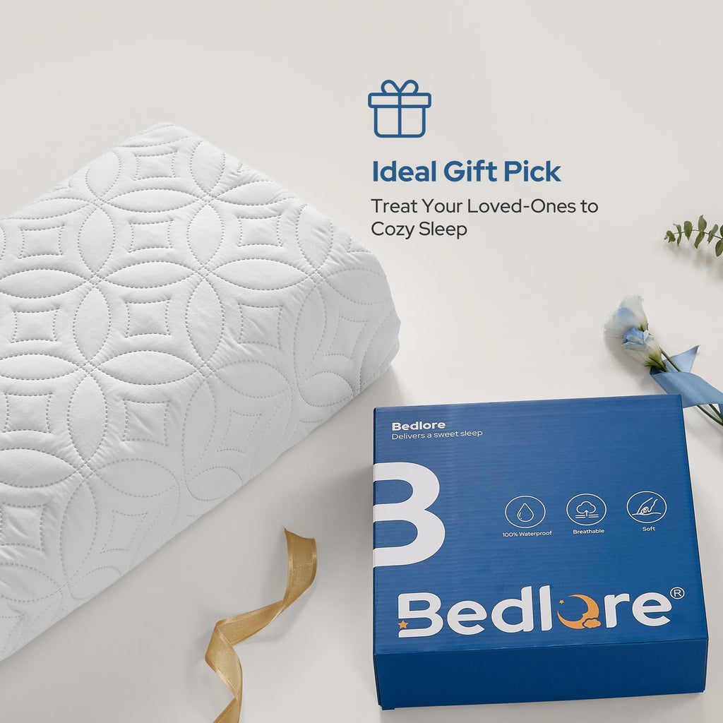 BEDLORE Waterproof Mattress Protector, King Size Mattress Pad