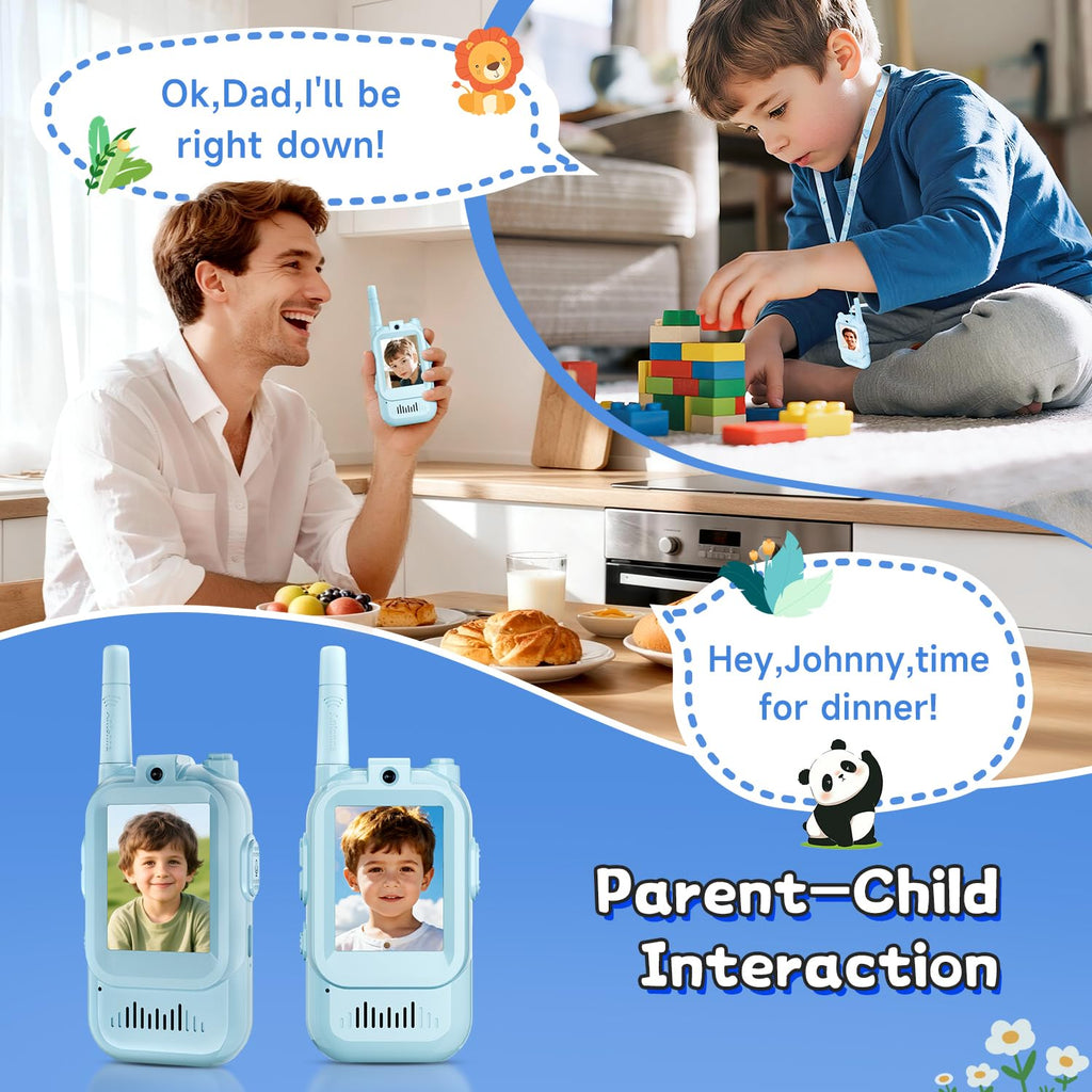 Video Walkie Talkies for Kids, 2 Pack Kids Two Way Radio Toy Walkie Talkies