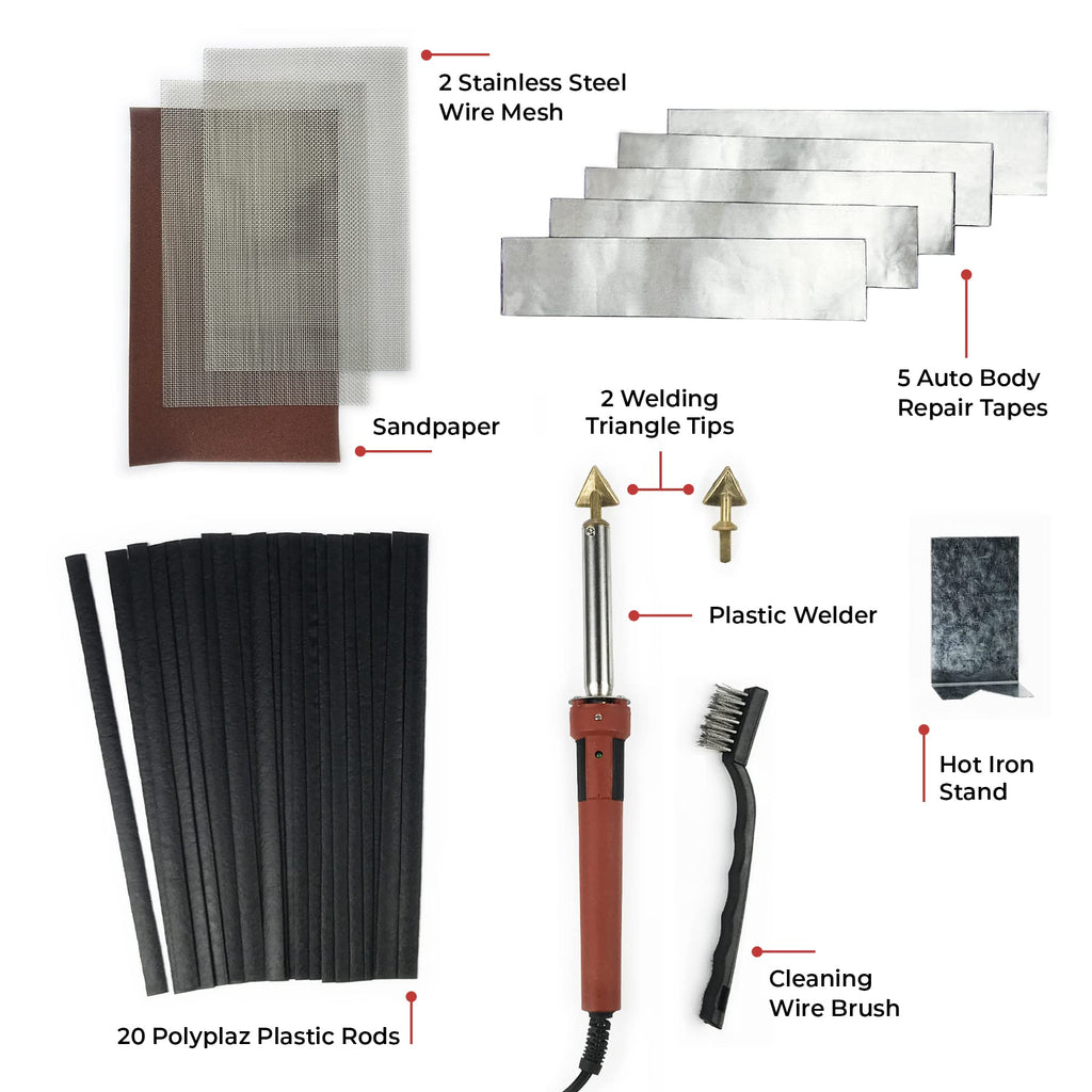 JOUNJIP Standard Plastic Welding Repair Kit UL-Certified Plastic Welder 80W
