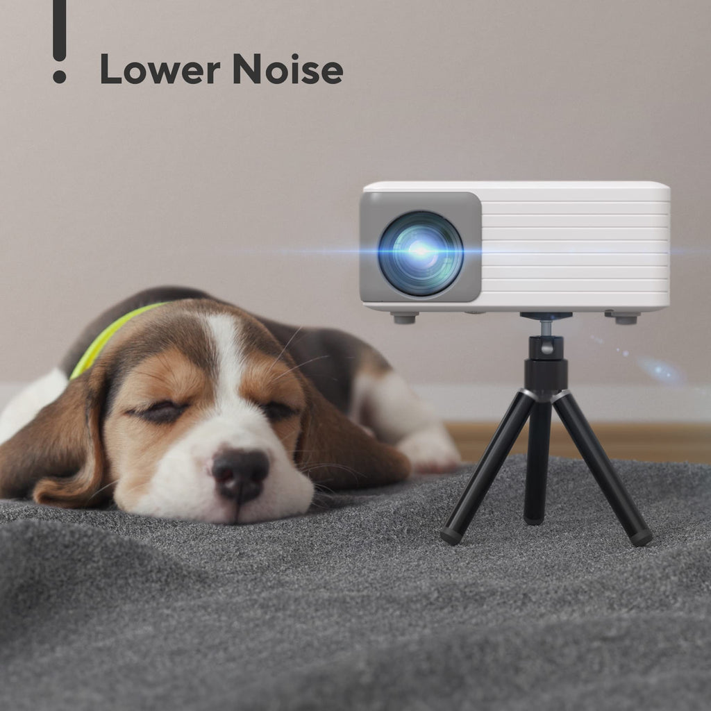 Mini Projector with WiFi and Bluetooth, AKIYO 1080P Supported Projector with Projector Stand, Portable Movie Projector for Home Theater/Outdoor, Compatible with iOS/Android/Laptop/TV Stick/HDMI/PS5