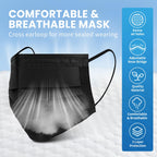 Borje Disposable Face Mask, 100 PCS Black Masks, 3 Ply Protection Face Masks
