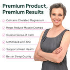 Organics Ocean Pure Magnesium Glycinate with Zinc - Maximum Strength Chelated Magnesium Supplement for Women and Men for Muscle Cramps and Sleep Support - 2 Bottles