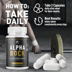 (2 Pack) Alpha Rock Pills for Men, Official Alpha Rock Male Performance Capsules with Natural Ingredients Max Strength Supplement with Premium Vitamins Support Optimal Wellness & Health (120 Capsules)