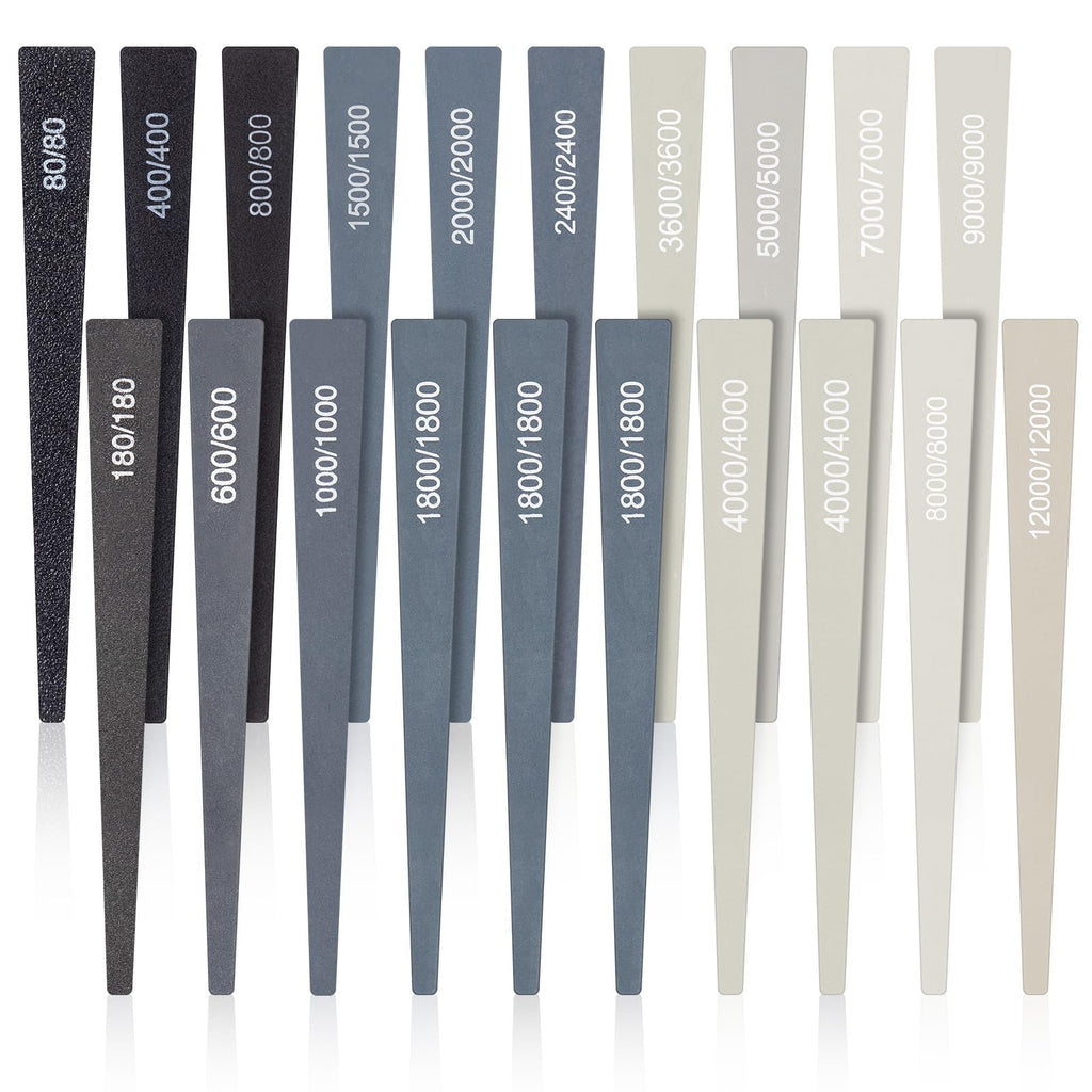 Honoson 20 Pcs Sanding Sticks Model, Low and High Grits, Groovy Style