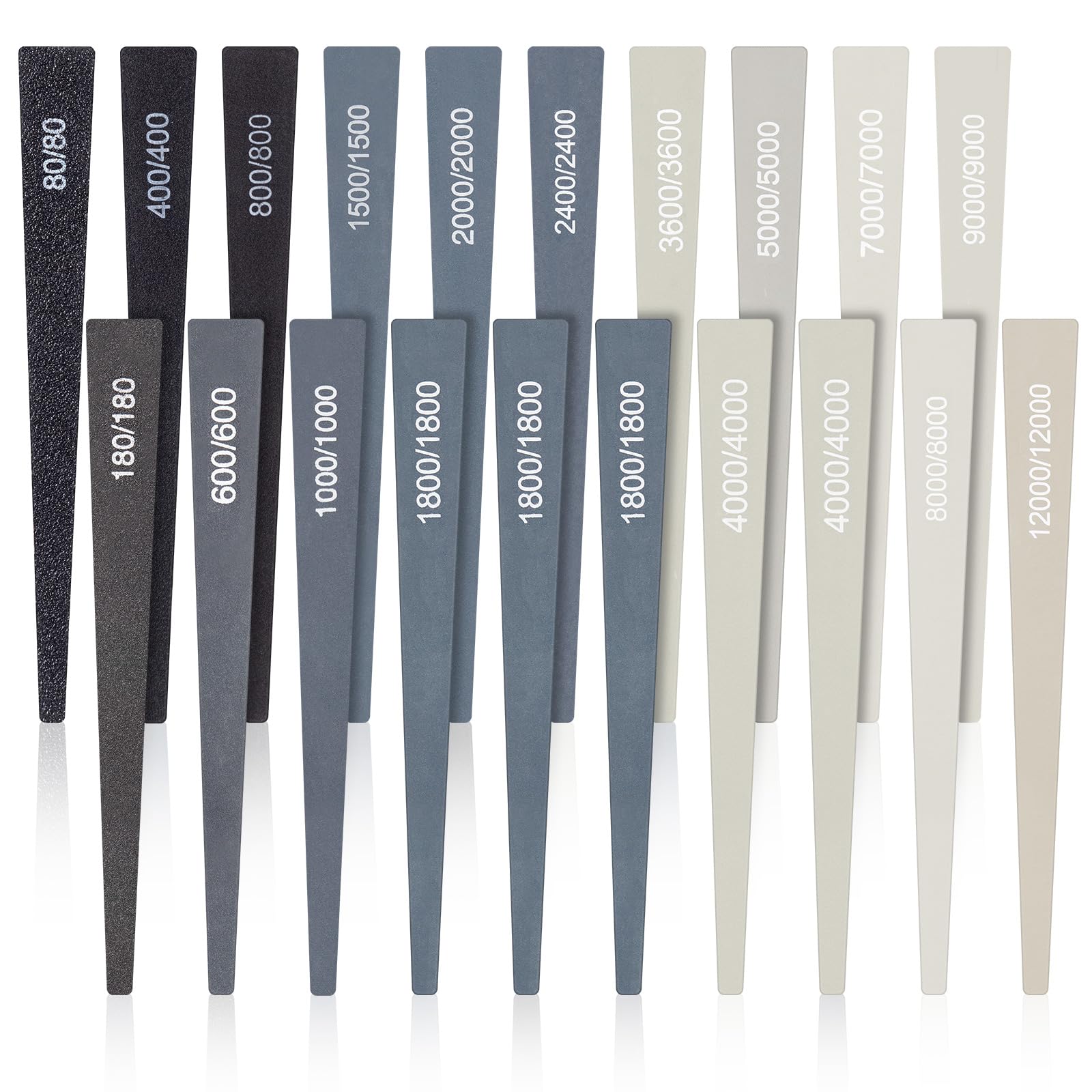 Honoson 20 Pcs Sanding Sticks Model, Low and High Grits, Groovy Style