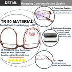EYEURL Reading Glasses Womens Blue Light Blocking - 2 Pack Lightweight Computer Readers +1.5 Glare Blocking Ladies Eyeglass