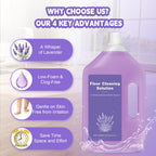 82 FL OZ/2.4 L Lavender Scented Floor Cleaning Solution Compatible with Dreame Cleaning Solution, Low Foam & No Residue, Floor Cleaner for All Robot Vacuum and Wireless Wet Dry Vacuum Cleaners
