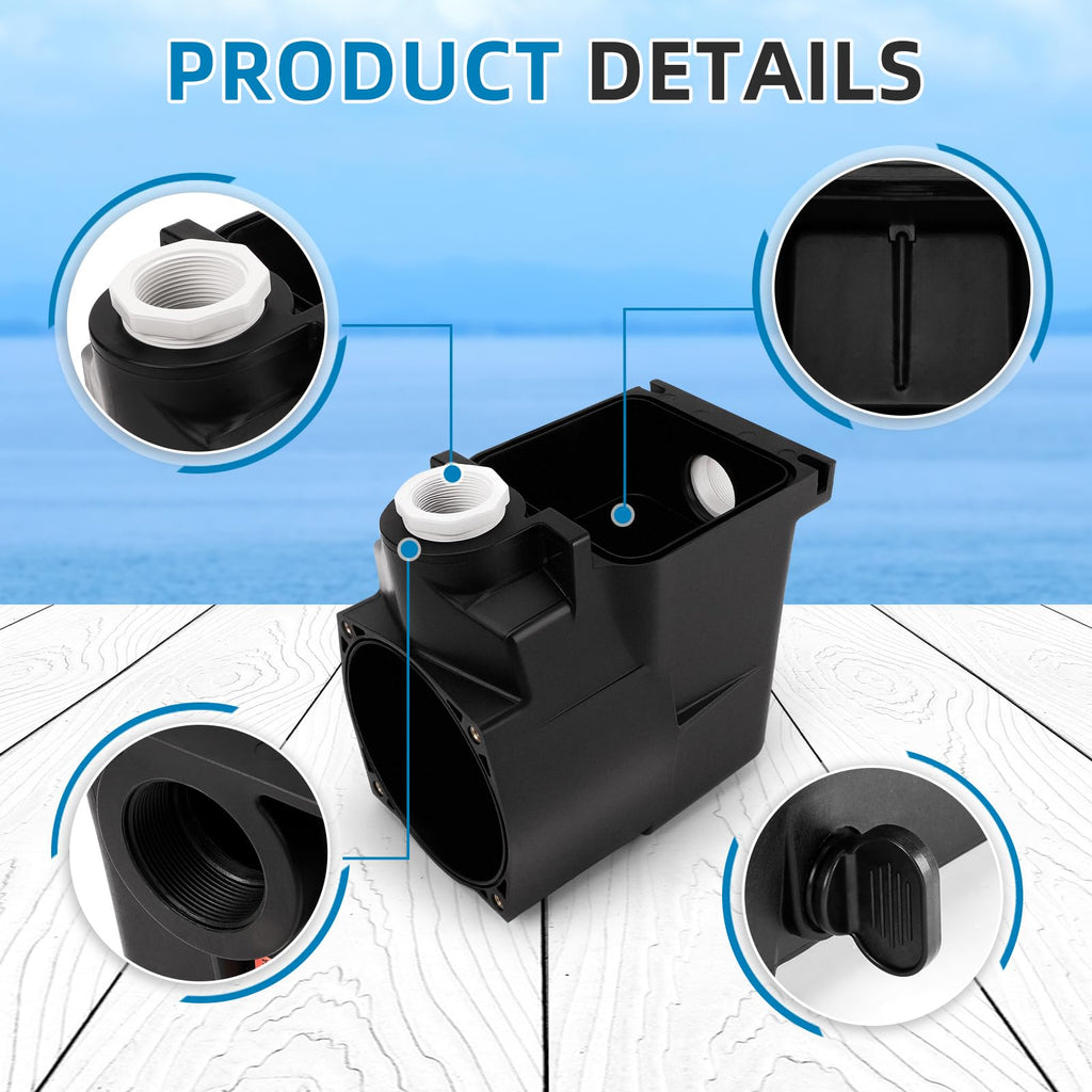 Aumzong SPX1620AA Pump Strainer Housing 2-Inch by 2-Inch Compatible with Hayward Super Pump SP1600X and SP2600X Series Models