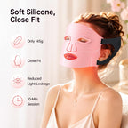 Red Light Therapy for Face – Cordless LED Face Mask with 4 Light Modes (NIR 850nm, Red 630nm, Blue, Amber), 272 LEDs, 10-Min Timer, Rechargeable for Glowing Skin at Home (Pink)
