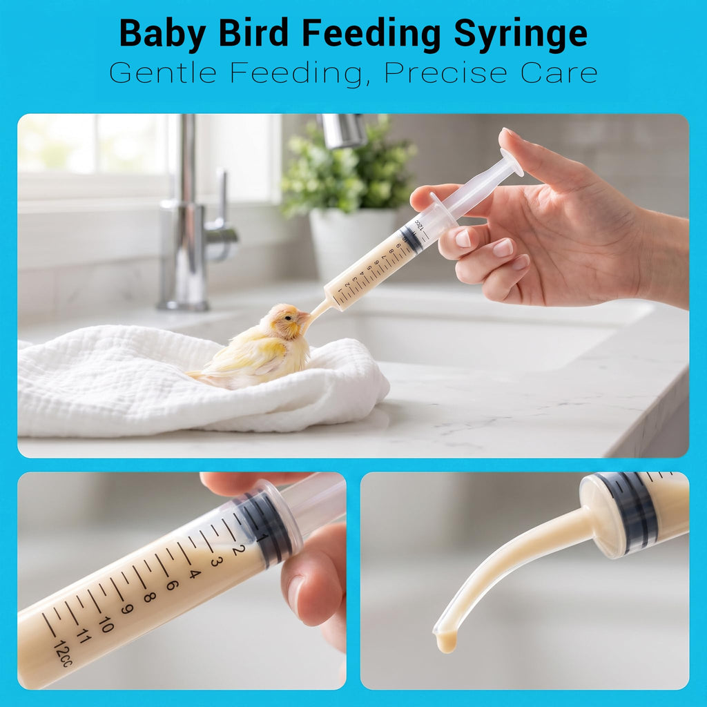 Wisdom Teeth Syringe, 5 Pack Irrigation Dental Syringes with Measure Scale & Curved Tip for Dental Care Liquid Oral Tonsil Stone