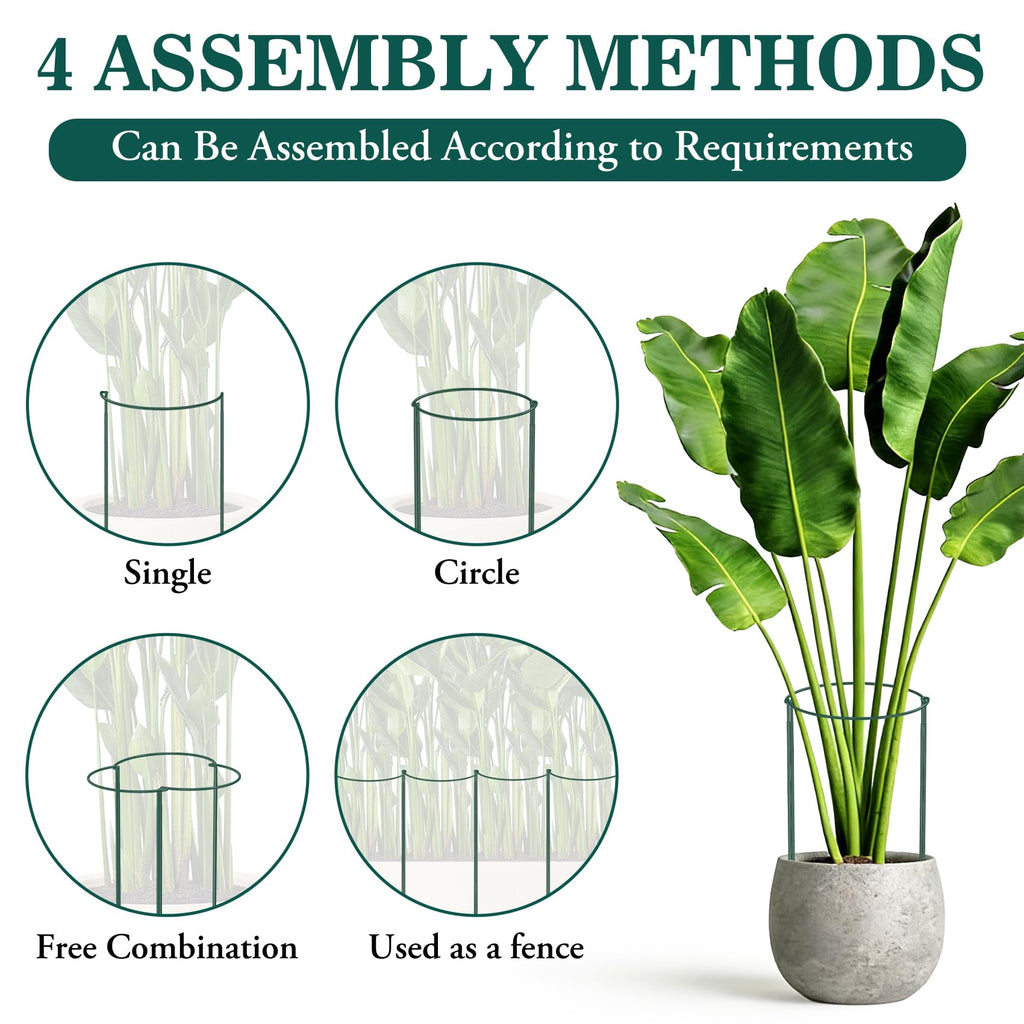 Unves 10 Pack Peony Cages and Supports, 13" W x 32" H Plant Support Stakes