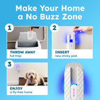 BugMD No Buzz Zone Refiller Pad (6 Refills) - Extra-Strong Adhesive Traps, Indoor Insect Trap Refill, No Harsh Chemicals, Household Friendly, Fly Trap Refill, Flea Trap Refills, Bug Trapper