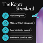 Kotex BioCare Ultra Thin Pads with Wings, Heavy Absorbency, 72 Count (3 Packs of 24)(Packaging May Vary)