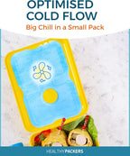 Healthy Packers Ice Packs for Lunch Boxes & Coolers, Slim Reusable 4-Pack