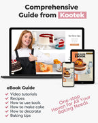 Kootek 71PCs Cake Decorating Kit, Baking Supplies Tools - Includes Cake Stand Turntable, 12 Icing Piping Tips, 2 Frosting Spatulas, 3 Scrapers, 50+2 Piping Bags, Coupler, Video Tutorial, Booklet