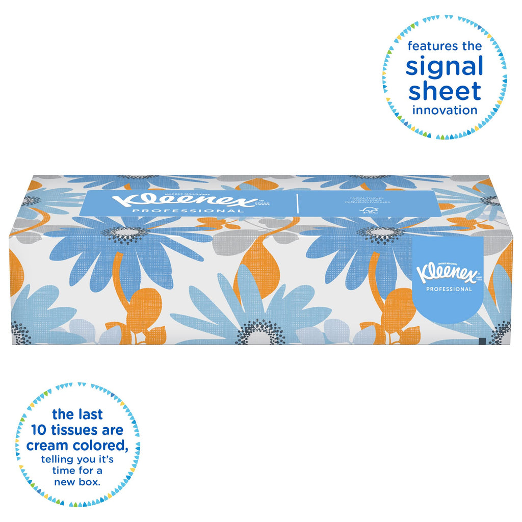 Kleenex® 2-Ply Facial Tissue, Flat, 100 Tissues Per Box, Pack Of 5 Boxes