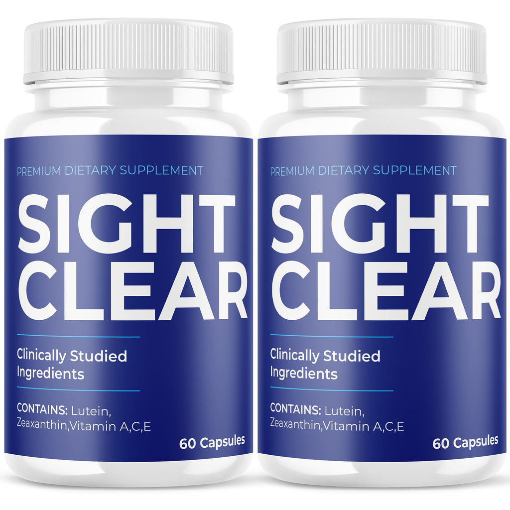 (2 Pack) Sight Clear Eye Supplement - Official Formula - Sight Clear 20/20 Vision Vitamins - Sight Clear Vision Support Supplement Advanced Strength, Sight Clear Eye Pills Wellness (120 Capsules)