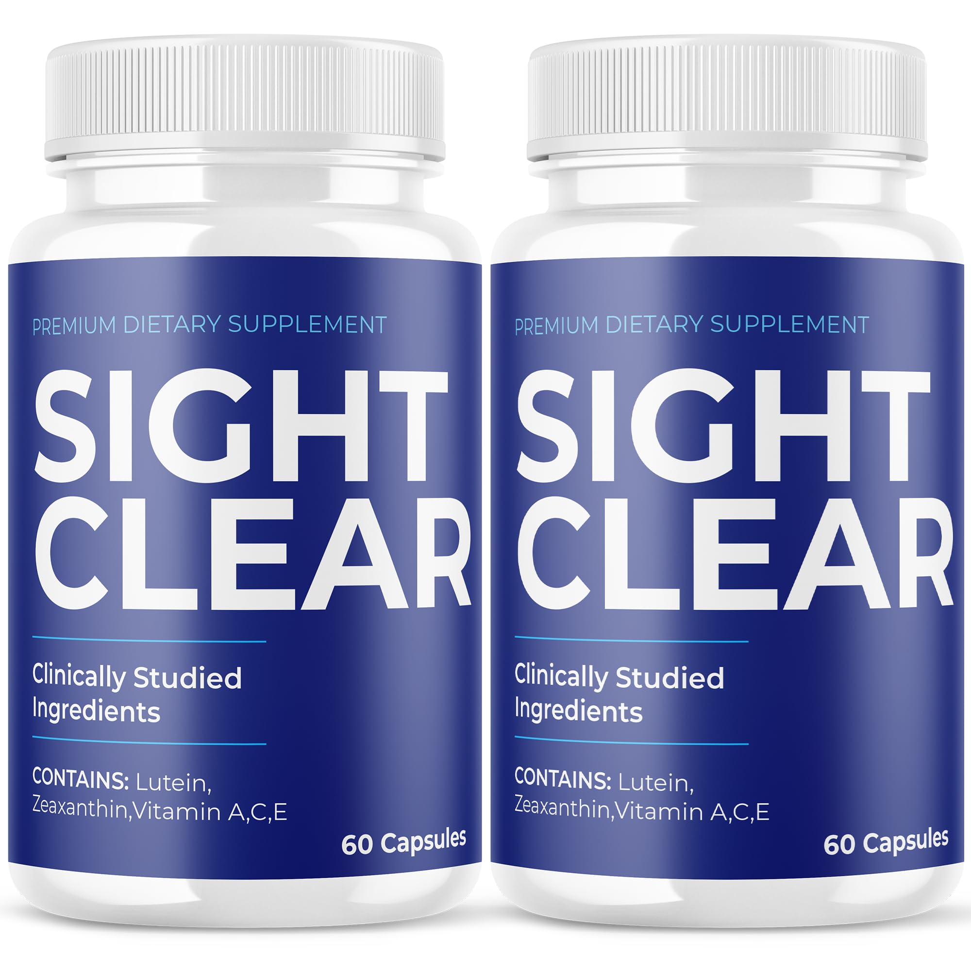 (2 Pack) Sight Clear Eye Supplement - Official Formula - Sight Clear 20/20 Vision Vitamins - Sight Clear Vision Support Supplement Advanced Strength, Sight Clear Eye Pills Wellness (120 Capsules)