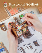 CUTEBEE Book Nook Kit - DIY Miniature House Dollhouse Kit for Adults and Teens, Booknook Tiny Japanese House Bookshelf Decor 3D Wooden Puzzle, Gifts for Family, Friends (Morita-Ya)