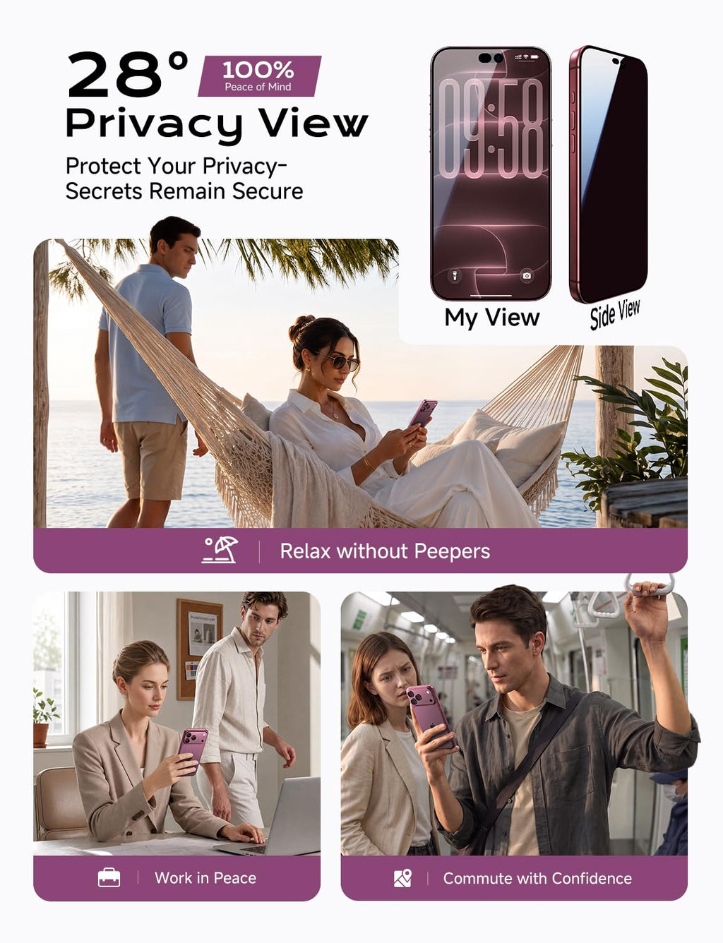 MAGIC JOHN Privacy for iPhone 18 Pro Max Screen Protector 6.9 inch
