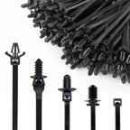 Xislet 160Pcs Cable Tie Buckle Push Pin Christmas Tree Zip Ties Clips