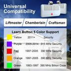 3 for Chamberlain LiftMaster Craftsman Garage Door Opener Remote, Replaces 893LM 893Max 891LM 371LM 373LM 971LM 973LM, no Wait Wireless Remote Keyless Entry, Safe Security(White)