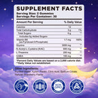 GZ HAOYUAN Glycine Gummies, Glycine 3g Supplements with NAC, L-Theanine, GABA, for Sleep, Relax, Nerve & Brain Support, Sugar Free, Vegan, Strawberr Flavor, 60 Cts