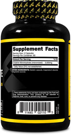 Primaforce Creatine Monohydrate Capsules - 240 Capsules, 3,000mg per Serving, Gluten Free and Non-GMO