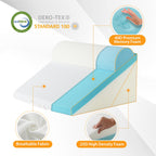 Ruqmuis 3PCS Wedge Pillow Set for After Surgery, Adjustable 9&12 Inch Bed Wedge Pillow for Sleeping, Incline Pillow Wedge for Headboard, Post Surgery, Acid Reflux, Neck&Back Support, White/Grey