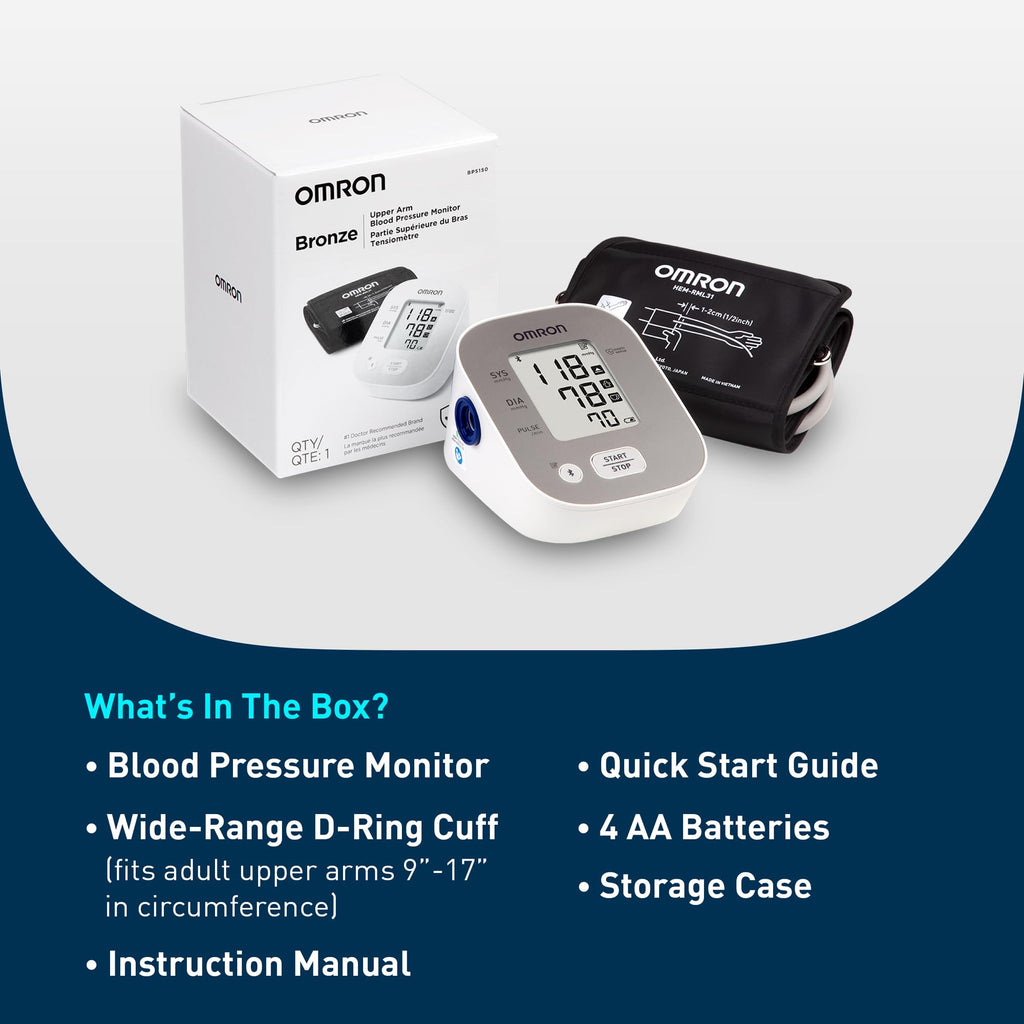 OMRON Bronze Blood Pressure Monitor for Home Use & Upper Arm Blood Pressure Cuff - #1 Doctor & Pharmacist Recommended Brand - Clinically Validated - Connect App