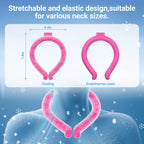 Cooling Neck Wrap for Summer Heat Relief, Wearable Ice Neck Cooling Tube with Quick Freeze Gel, Reusable Hands-Free Cold Band Lasts Up to 5 Hours for Outdoor, Yardwork, Workouts