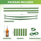 EWPJDK 6-Pack Tomato Cage for Garden Plant Support 48 INCH Garden Stakes Adjustable Tomato Cage for Climbing Plants Pots Vegetables Flowers Fruits (6, 48 Inches)