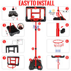 Toy Basketball Hoop, Adjustable Height Basketball Hoop Indoor Toys
