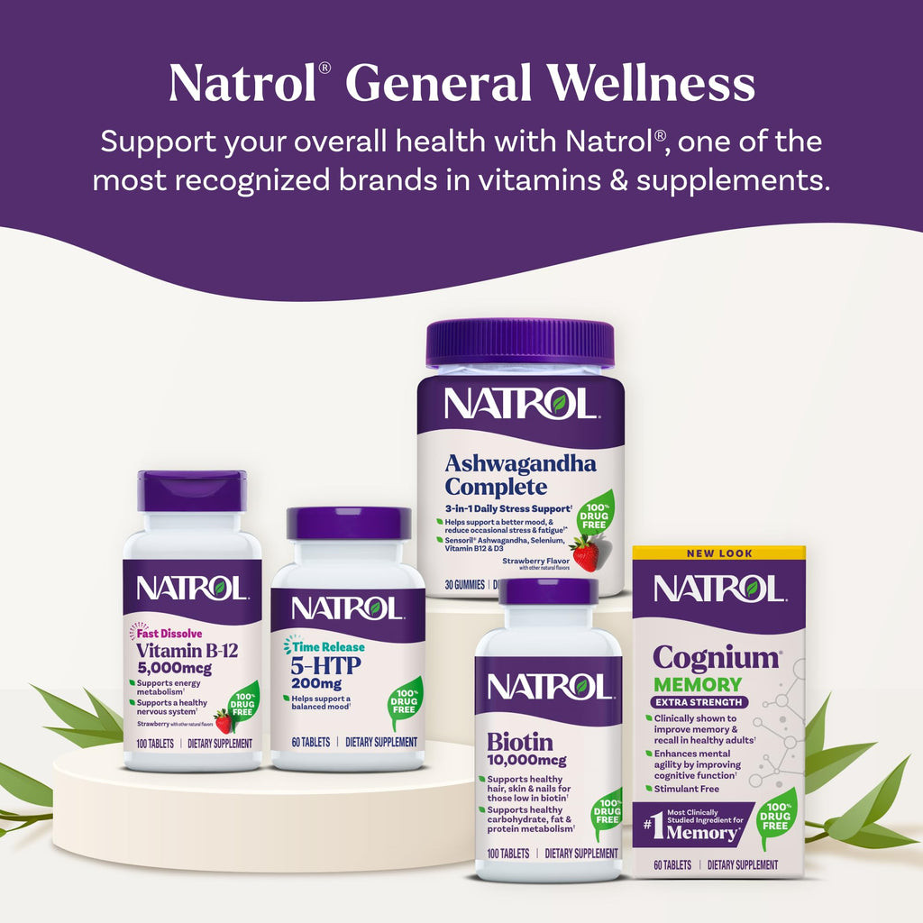 Natrol 5-HTP 100mg, Dietary Supplement Helps Support a Balanced Mood, 90 Time Release Tablets, 22-45 Day Supply