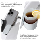 Step2 Vero Pool Lounger 3-Piece Accessories Set, Pillow, Cup Holder, Phone Mount, Compatible with Vero Collection, Blue
