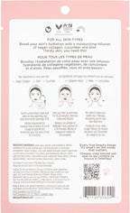 Pacifica Vegan Collagen Hydrate & Plump Face Mask 4-Pack – Hydrating & Plumping Peptide-Infused Sheet Mask for Dewy Skin, with Vegan Collagen, Cucumber & Aloe, Clean Beauty Skincare