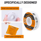 TOWOT 63-37 High Purity Tin Lead Rosin Core Solder Wire for Electrical Soldering, Content 1.8% Solder Flux (1.0mm, 100g)