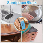 Romeda 8-Pack Sandpaper Block, 120 Grits Washable and Reusable Handmade Sanding Sponge, Drywall Sandpaper Blocks for Wooden Drywall Sheetrock and Metal Glazing