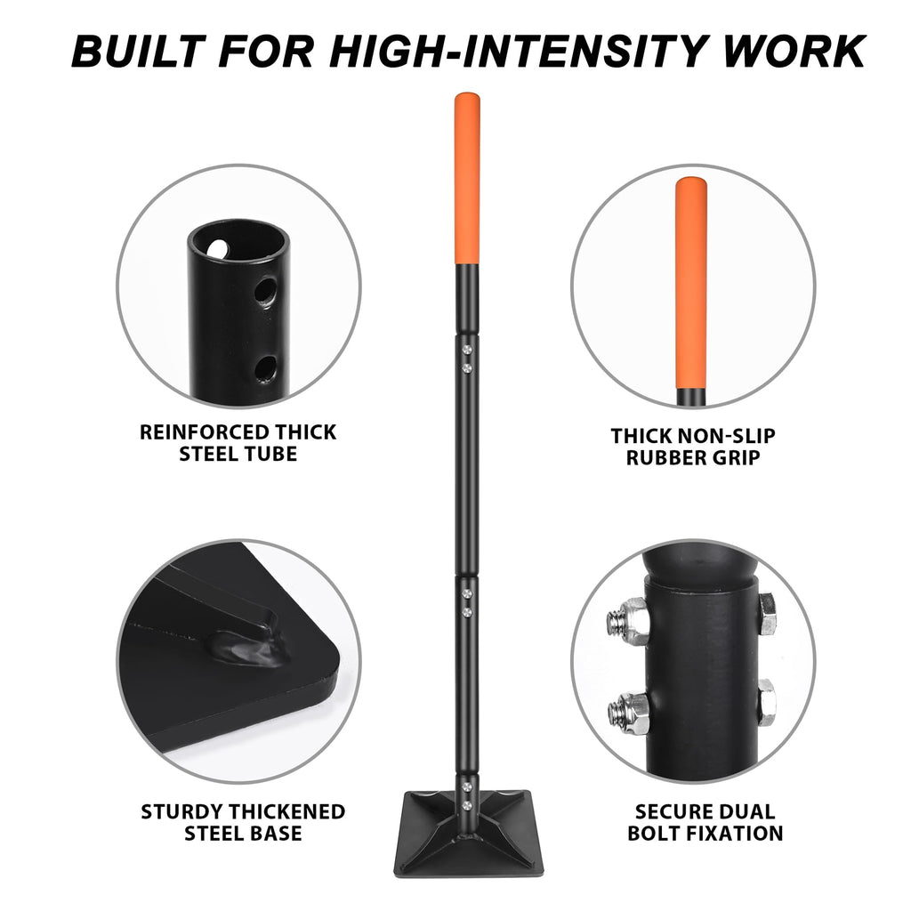 YEELOR 8-inch x 8-inch Steel Tamper Tool, Heavy Duty Hand Tamper