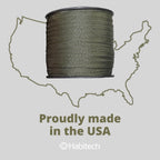 Habitech 250' Tree Tie Strap Staking and Guying Material - Made in USA - 1,800 Lbs Strength, Olive Green
