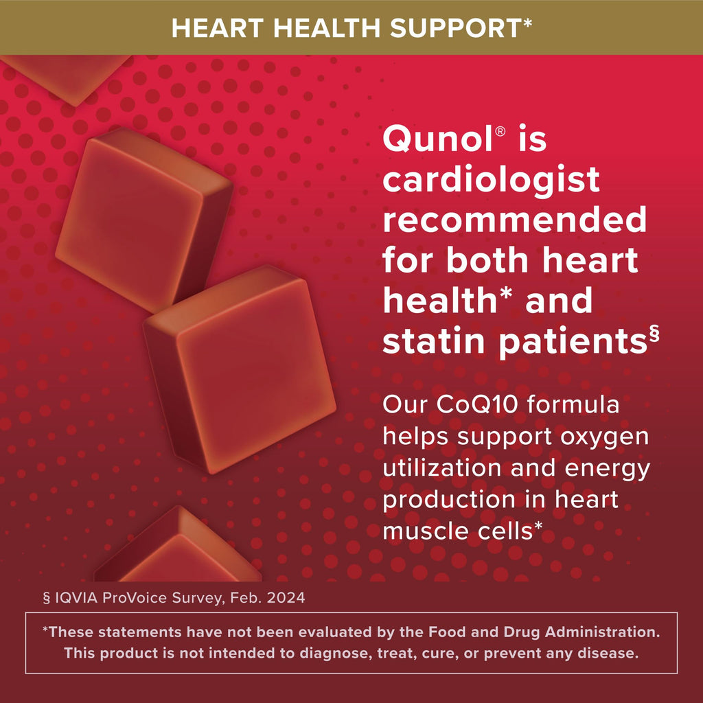 Qunol CoQ10 200mg Soft Chews, Extra Strength & Ultra High Absorption Coenzyme Q10 Supplement, #1 Cardiologist Recommended Supplement for Heart Health, 90 Count