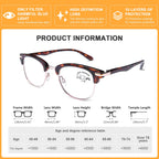 DOOViC 4 Pack Blue Light Blocking Reading Glasses Anti Eyestrain Fashion Classic Style Spring Hinge Computer Readers for Women Men 2.00 Strength