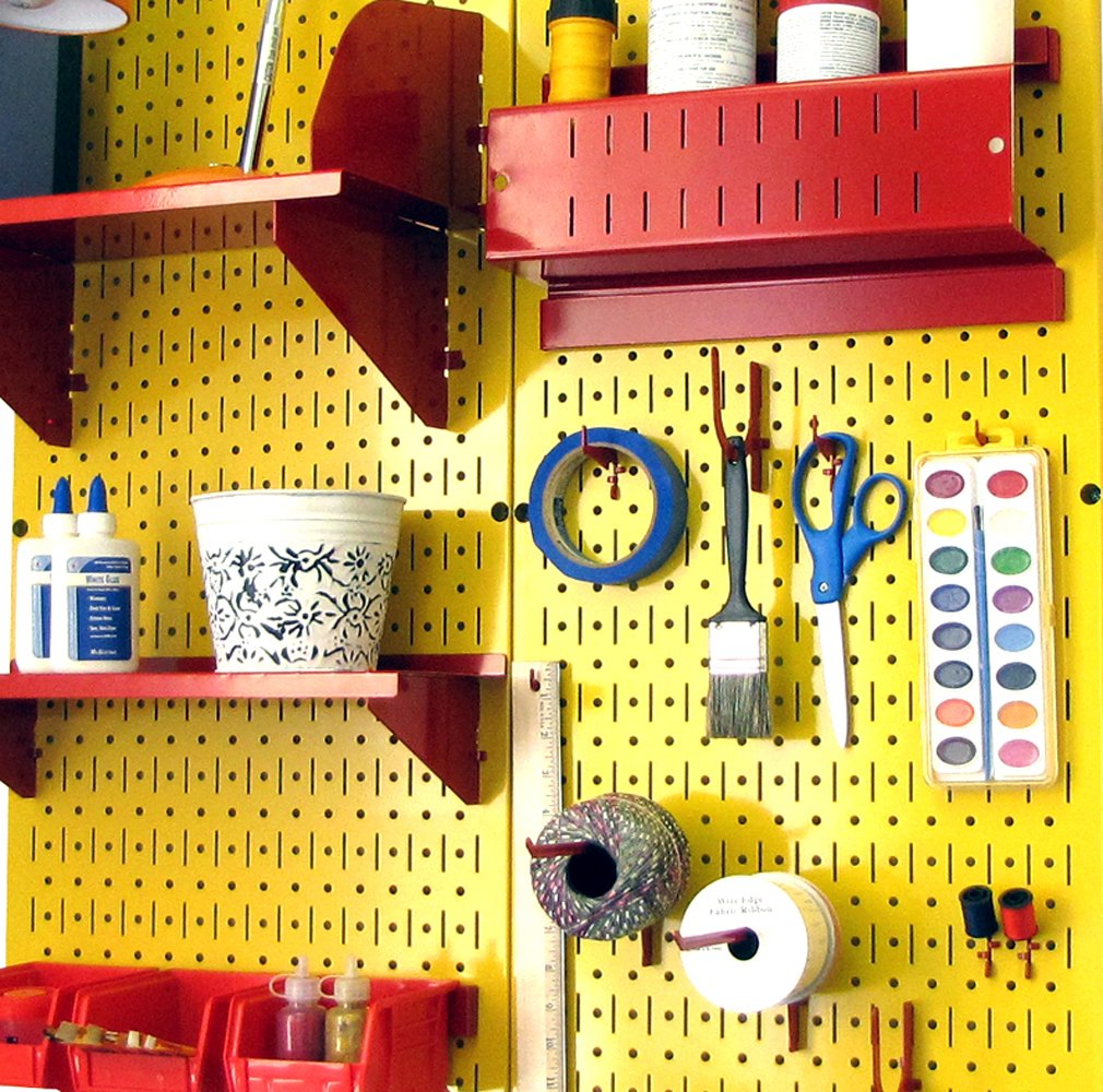 Yellow Metal Pegboard by Wall Control - 2 Pack