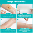 Hydrocolloid Roll for Wound Care, Hydrocolloid Bandages with Self-Adhesive, Cut-to-Size Patch Bandages, Ultra Absorbent, Waterproof, First Aid Kit Essential (3IN*12FT)