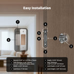 Aqara UWB Smart Lock U400, Matter Over Thread, Apple Home Key, Fingerprint Keyless Entry Deadbolt,Touchscreen Keypad, Rechargeable Battery, Supports HomeKit, Alexa, Google, Home Assistant, Black