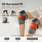 IKEEPFIT Cordless Knee Massager with Heat Vibration for Pain Relief, MAXwarm 4.0[2026 Upgraded] - Electric Heated Knee Brace with 5 Heat Levels and 3 Massage Mode, Gifts for Men Women (Grey, Pair)
